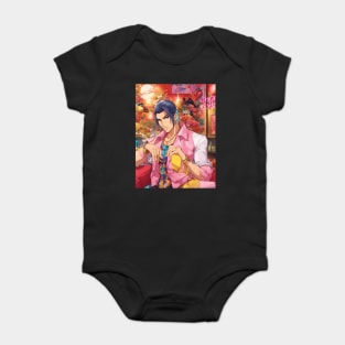 Manga Master Cool Anime yakuza pose Baby Bodysuit